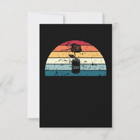 レトロアップサイクリングサンセットヴィンテージアップサイクルサンライズ サンキューカード (正面)