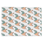 レトロアトミックアートクレメンツパターン抱き枕 ラージペーパーバッグ (裏面)