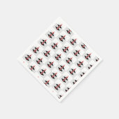 レトロアトミックアートバウブル&飛行機 スタンダードカクテルナプキン (角)