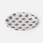 レトロアトミックアートバウブル&飛行機 ペーパープレート (アングル)