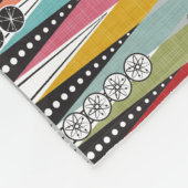 レトロアトミックエイジバックガンモン フリースブランケット (角)