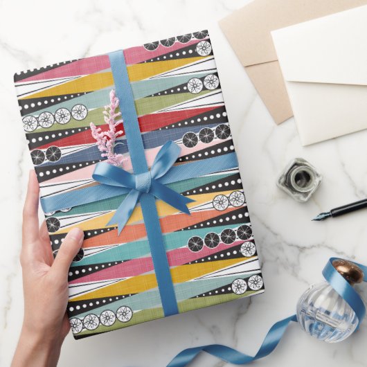 レトロアトミックエイジバックガンモン ラッピングペーパー (ギフト)