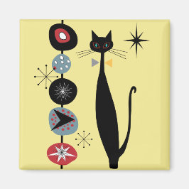 レトロアトミックエラクールーMCMキャットマグネットv1 マグネット