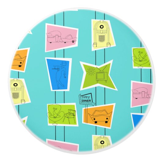 レトロアトミックキッチセラミックプル セラミックノブ (正面)