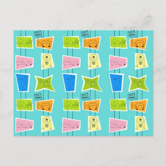 レトロアトミックキッチハガキ ポストカード (正面)