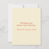 レトロアトミックキャットヴィンテージハッピーホリデー ノートカード (裏面)