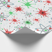 レトロアトミッククリスマスホリデー ラッピングペーパー (角)
