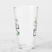 レトロアトミックスクウェアススタズブーメランミッドセンチュリー タンブラーグラス (左)