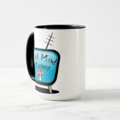 レトロアトミックテレビ マグカップ (正面左)