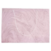 レトロアトミックブラックキャットパーソナライズされた抱き枕 ラージペーパーバッグ (裏面)