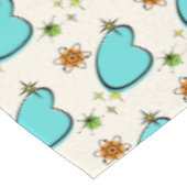 レトロアトミックブーメランアンドスターバストテーブルクロス テーブルクロス (アングル)