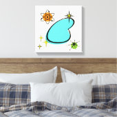 レトロアトミックブーメランストレッチキャンバスプリント キャンバスプリント (インサイチュ (寝室))