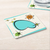 レトロアトミックブーメラン&スターバスト紙コースター ペーパーコースター (アングル)