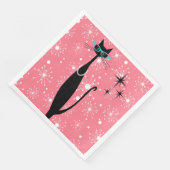 レトロアトミック時代ミッドセンチュリーモダンMCMブラックキャット (コーナー)