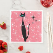 レトロアトミック時代ミッドセンチュリーモダンMCMブラックキャット (インサイチュ)