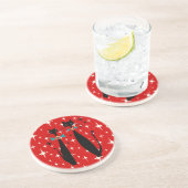 レトロアトミック時代ミッドセンチュリーモダンMCMブラックキャット コースター (側面)