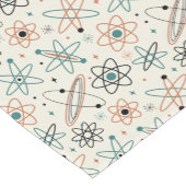 レトロアトミック時代宇宙スターミッドセンチュリーパターン ショートテーブルランナー (コーナー)