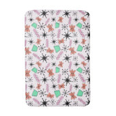 レトロアトミックMCMピンクオレンジグリーンブラック バスマット (正面縦)