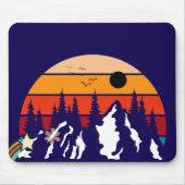 レトロアドベンチャーマウンテンマウスパッド マウスパッド (正面)