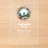 レトロアドベンチャーワアウェイズアクリル卒業パーティー アクリル招待状 (正面)