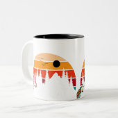 レトロアドベンチャー山 ツートーンマグカップ (正面左)