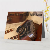 レトロアナログフォトカメラ カード (黄色い花)