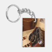 レトロアナログフォトカメラ キーホルダー (正面左)