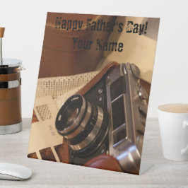 レトロアナログフォトカメラ 台座サイン