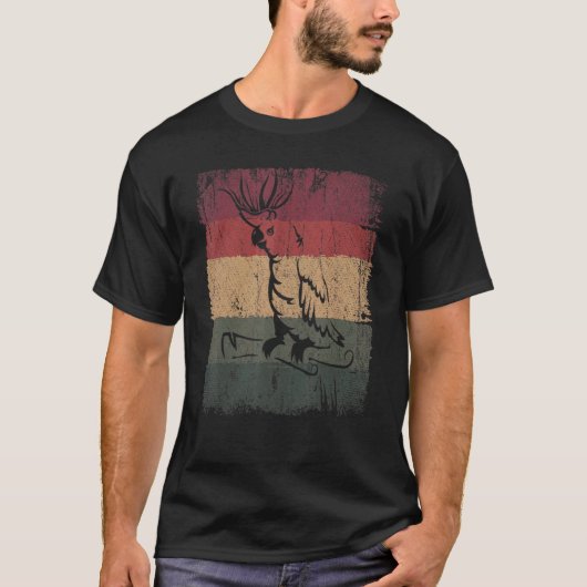 レトロアニマルオウム Tシャツ (正面)