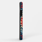 レトロアニマルプリントヒョウの皮（青、赤） Case-Mate iPhoneケース (裏面/右)