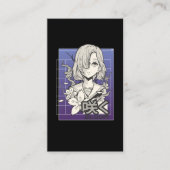 レトロアニメガールオタクマンガ日本の漫画 名刺 (正面)