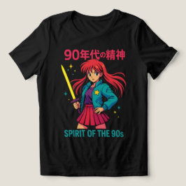レトロアニメ90sVAPORWAVEスタイル トライブレンドTシャツ