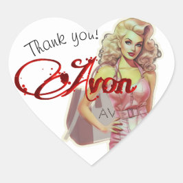 レトロアバオン代表名刺 ハートシール