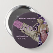 レトロアバオン代表名刺 缶バッジ (正面&裏面)