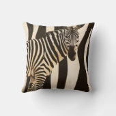 レトロアフリカマウンテンゼブラスロークッション クッション (裏面)