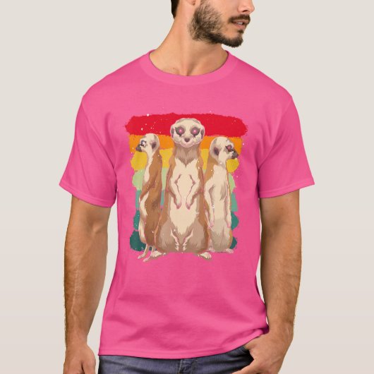 レトロアフリカ動物園かわいいメルカート Tシャツ (正面)
