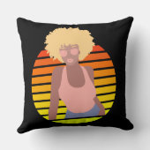 レトロアフロクイーン – アフロアメリカン・クイーン クッション (裏面)