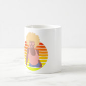 レトロアフロクイーン – アフロアメリカン・クイーン コーヒーマグカップ (中央)