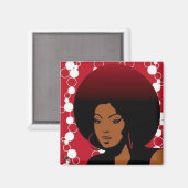 レトロアフロマグネット マグネット (正面/裏面)