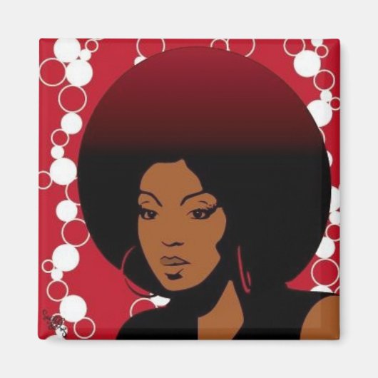 レトロアフロマグネット マグネット (正面)