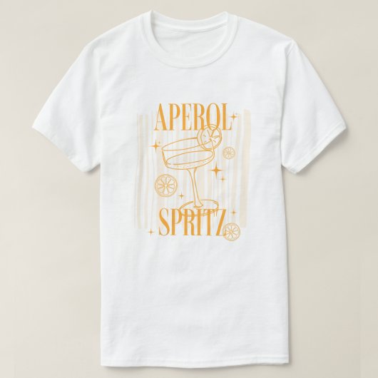 レトロアペロスピリッツイタリアンカクテルグラフィック Tシャツ (デザイン正面)