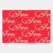 レトロアボンクリスマス ラッピングペーパーシート (正面)