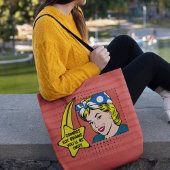 レトロアポップ・アートのートゾンビブレーズフレーズピンクイエロー トートバッグ