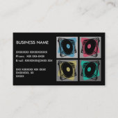 レトロアポップ・アートのートターンテーブル 名刺 (正面)