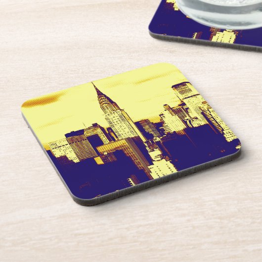 レトロアポップ・アートのート漫画ニューヨークシティ コースター (左側)