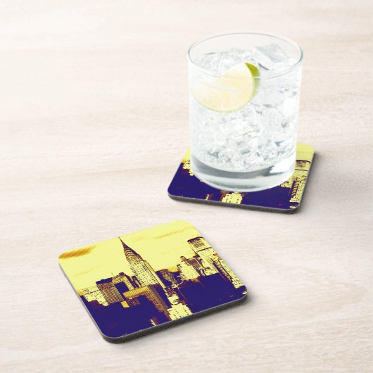 レトロアポップ・アートのート漫画ニューヨークシティ コースター (右側)