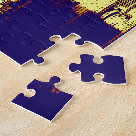 レトロアポップ・アートのート漫画ニューヨークシティ ジグソーパズル (側面)