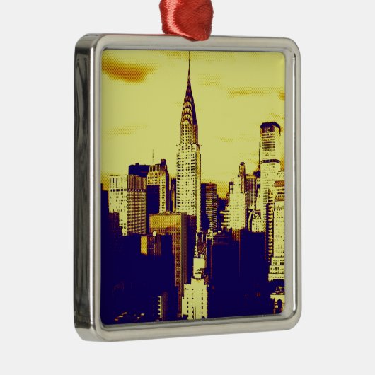 レトロアポップ・アートのート漫画ニューヨークシティ メタルオーナメント (右)