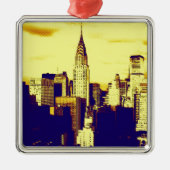 レトロアポップ・アートのート漫画ニューヨークシティ メタルオーナメント (正面)