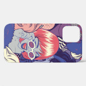 レトロアポップ・アートのート漫画女子のシームレスパターン。背景 Case-Mate iPhoneケース (裏面 (横))